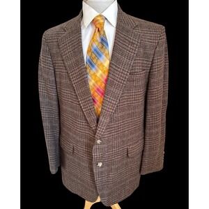 Vintage Corbin Men's Sport Coat Sz 44R  Tweed Wool Blazer Jacket Made in USA